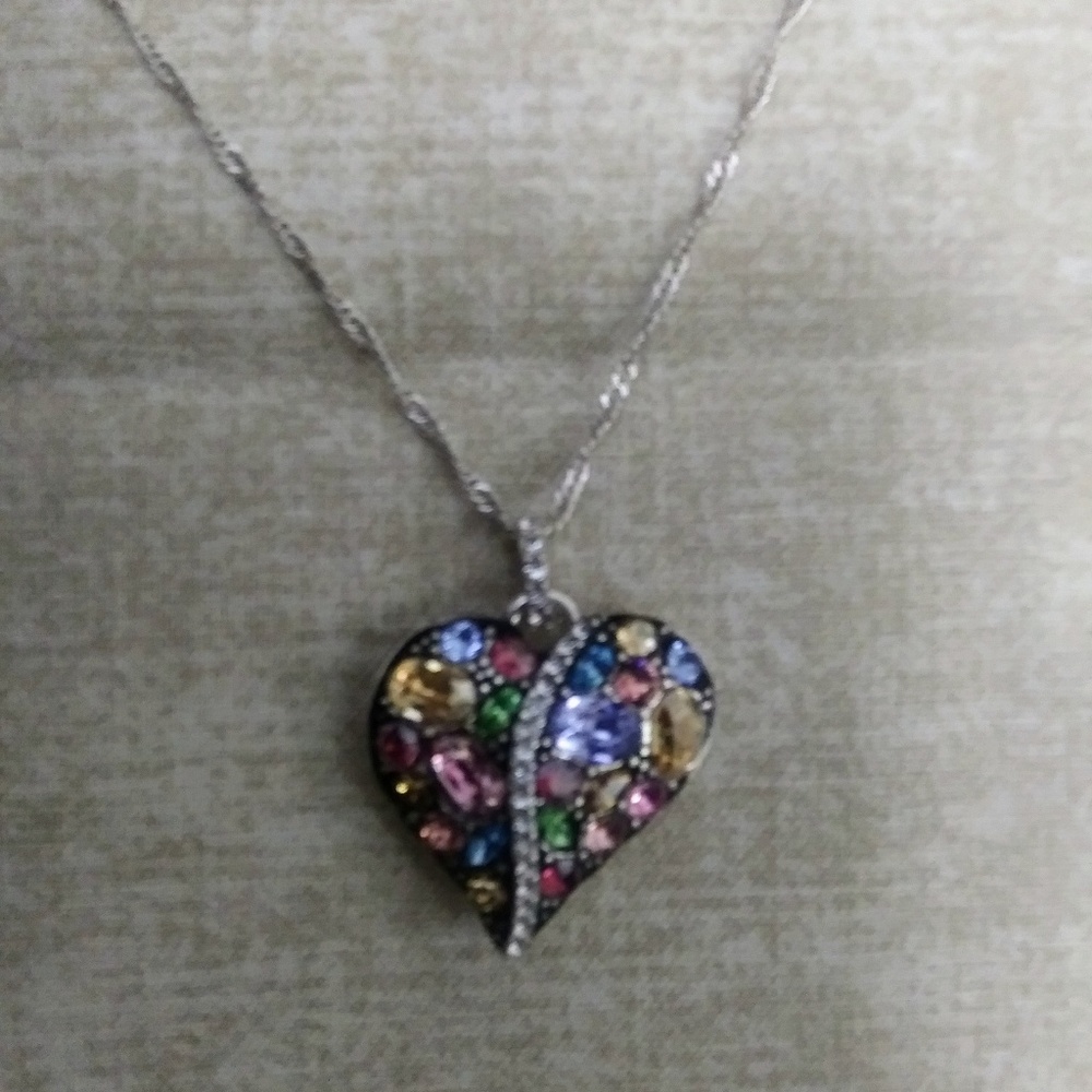 Brighton Trust Your Journey Rhinestone Heart Neckl